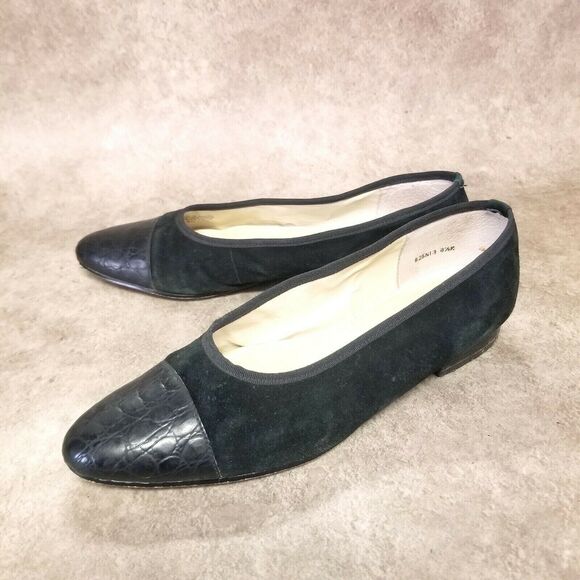 Naturalizer Womens  825N13 Size 8.5 Black  Slip On Cap Toe Flats - Picture 7 of 10